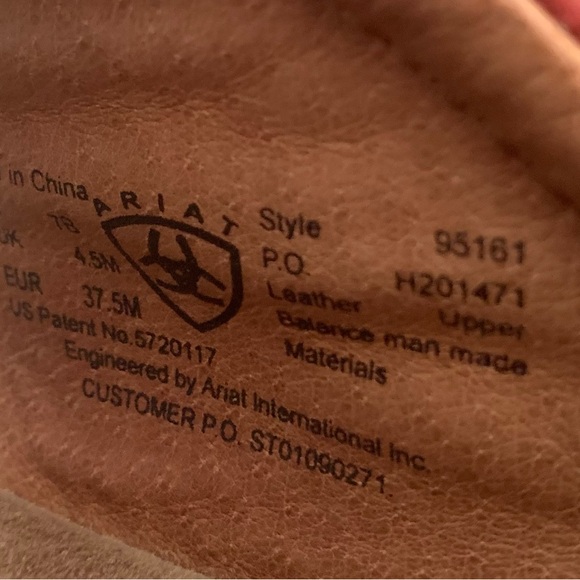 ARIAT Red Leather Sandal Double Strap Size 7 Comfort Slip On - Picture 8 of 8